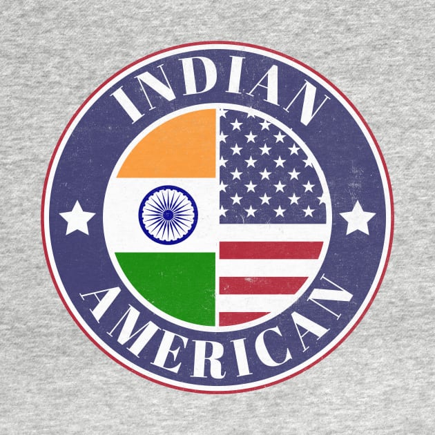 Proud Indian-American Badge - India Flag by Yesteeyear